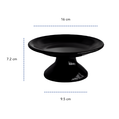 Elevated Plate BLACK (Melamine Resin)