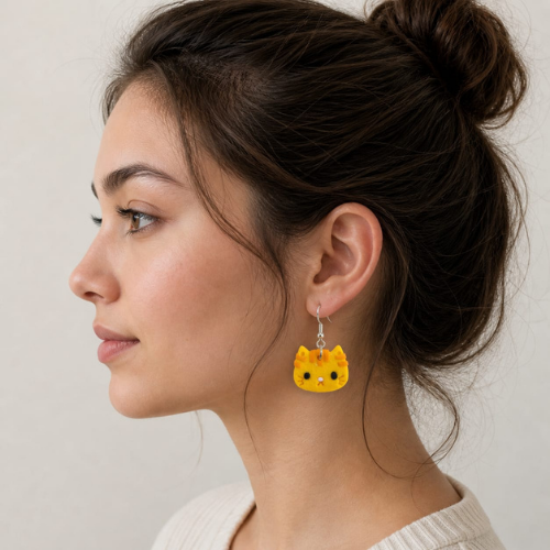 Hand-made polymer clay earrings