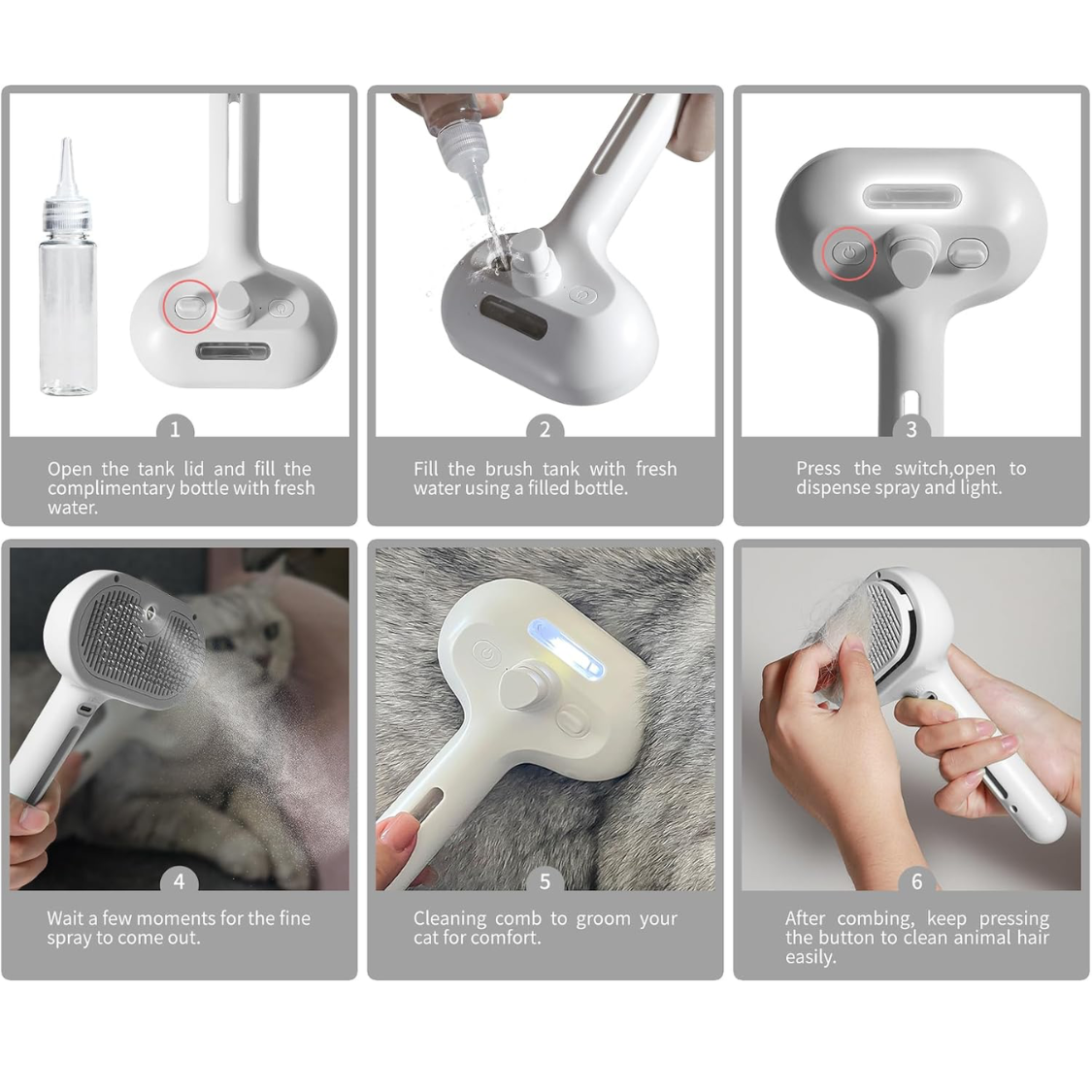 Deshedding Brush with Steam