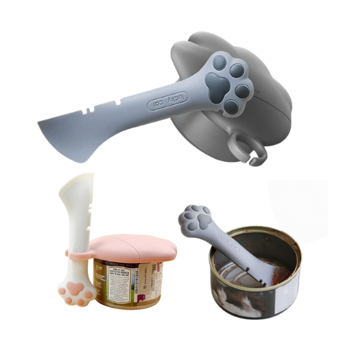 Silicone Can Opener-Scoop and Cover PINK