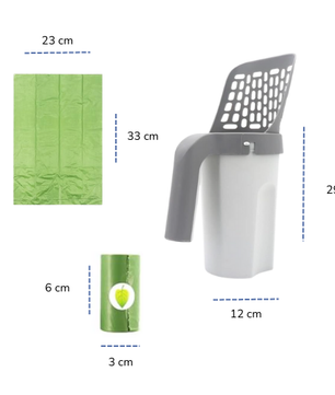 Litter Scoop with Bag Holder