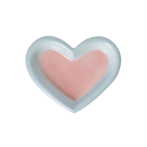Ceramic Heart-Shaped Plate BLUE/PINK