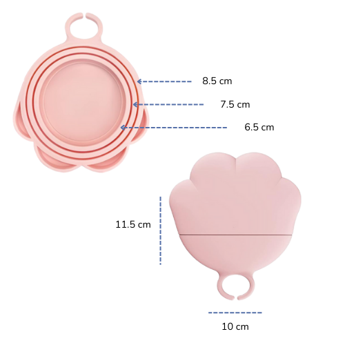 Silicone Can Opener-Scoop and Cover PINK