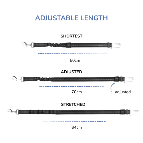 Pet Car Seatbelt – Adjustable & Extendable Safety Leash
