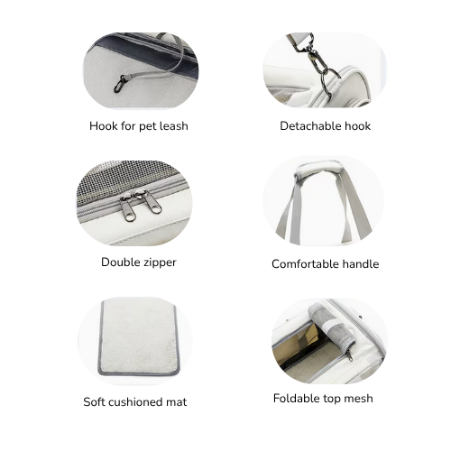 Large Pet Carrier Bag – Lightweight & Breathable Pet Travel Bag