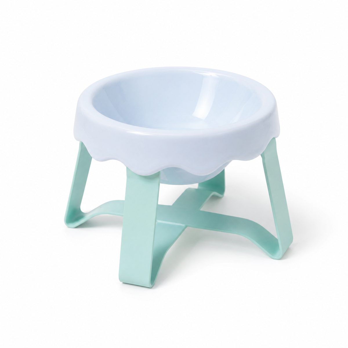 Ceramic Ice Cream Elevated Pet Bowl