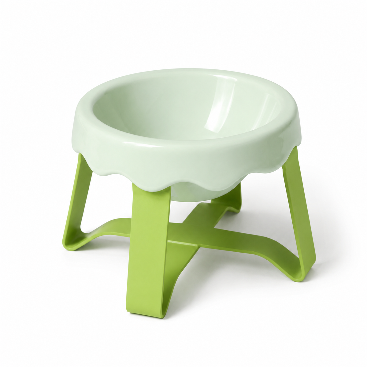 Ceramic Ice Cream Elevated Pet Bowl