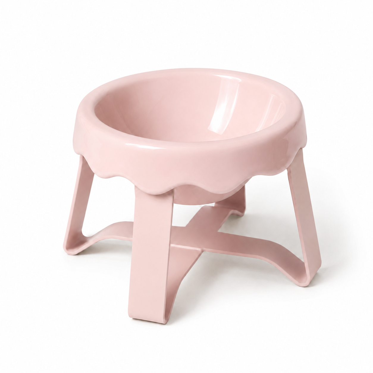 Ceramic Ice Cream Elevated Pet Bowl