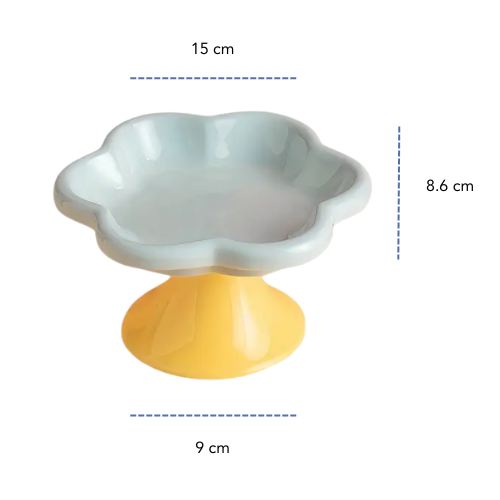 Ceramic Flower Bowl BLUE/YELLOW