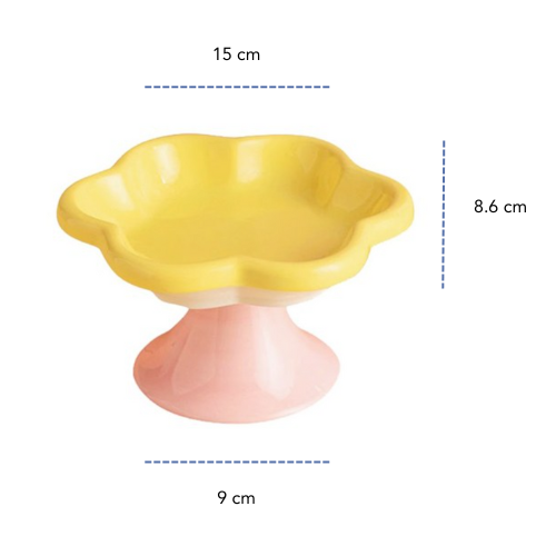 ceramic raised bowl for cats