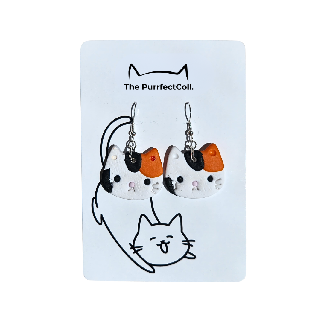 Calico Cat Meowmy Earrings