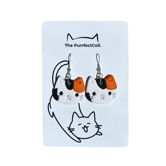Calico Cat Meowmy Earrings