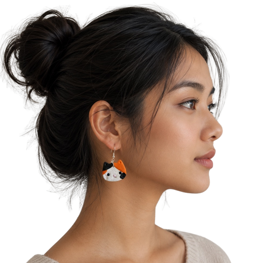 Calico Cat Meowmy Earrings